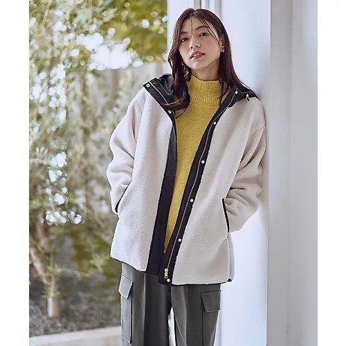 【エニー/ANY】の【LEE掲載】ボアコート 人気、トレンドファッション・服の通販 founy(ファニー) 　雑誌掲載アイテム　Magazine Picks & Fashion Features　ファッション雑誌　Fashion Magazines　リー　LEE　ファッション　Fashion　レディースファッション　Fashion for Women　アウター　Coat / Outerwear Collection　コート・ロングコート・ピーコート　Long Coats, Peacoats & More　おすすめ　Recommended / Our Picks　スリット　Slit, Slit Detail　ダウン　Down, Puffer　エレガント 上品　Elegant　雑誌　Magazine, Fashion Magazine　other-2|ID: prp329100004752900 ipo3291000000034376433