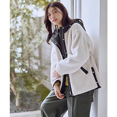 【エニー/ANY】の【LEE掲載】ボアコート 人気、トレンドファッション・服の通販 founy(ファニー) 　雑誌掲載アイテム　Magazine Picks & Fashion Features　ファッション雑誌　Fashion Magazines　リー　LEE　ファッション　Fashion　レディースファッション　Fashion for Women　アウター　Coat / Outerwear Collection　コート・ロングコート・ピーコート　Long Coats, Peacoats & More　おすすめ　Recommended / Our Picks　スリット　Slit, Slit Detail　ダウン　Down, Puffer　エレガント 上品　Elegant　雑誌　Magazine, Fashion Magazine　other-3|ID: prp329100004752900 ipo3291000000034376435