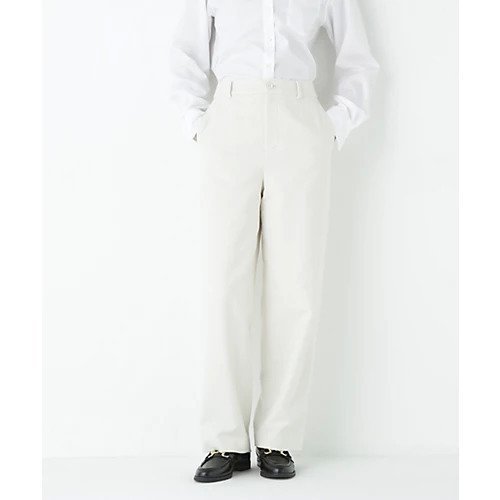 【ヒューマンウーマン/HUMAN WOMAN】のリクライドクロスセミワイドパンツ インテリア・キッズ・メンズ・レディースファッション・服の通販 founy(ファニー)  ファッション Fashion レディースファッション Fashion for Women パンツ Pants & Trousers おすすめ Recommended / Our Picks ショート Short, Short Length シンプル Simple, Minimal スタンダード Standard, Basic ストレッチ Stretch, Stretchy Fabric ボーダー Border, Stripe 冬 Winter / This Winter ホワイト|ID: prp329100004754010 ipo3291000000034386927