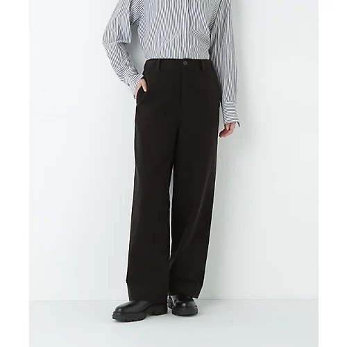 【ヒューマンウーマン/HUMAN WOMAN】のリクライドクロスセミワイドパンツ インテリア・キッズ・メンズ・レディースファッション・服の通販 founy(ファニー)  ファッション Fashion レディースファッション Fashion for Women パンツ Pants & Trousers おすすめ Recommended / Our Picks ショート Short, Short Length シンプル Simple, Minimal スタンダード Standard, Basic ストレッチ Stretch, Stretchy Fabric ボーダー Border, Stripe 冬 Winter / This Winter ブラウン|ID: prp329100004754010 ipo3291000000034386929