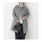 【ヒューマンウーマン/HUMAN WOMAN】のリバーシブルステンカラーリバーコート グレー×セージ|ID:prp329100004754019