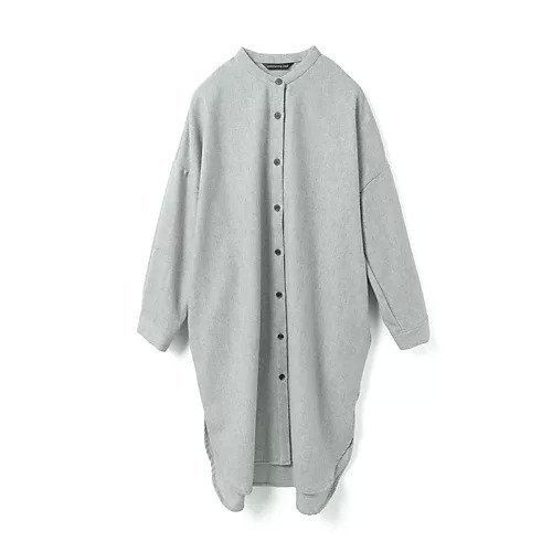 【ミズイロ インド/mizuiro ind】のスタンドカラーシャツワンピース インテリア・キッズ・メンズ・レディースファッション・服の通販 founy(ファニー) 　ファッション　Fashion　レディースファッション　Fashion for Women　ワンピース　Dresses　シャツワンピース / 1枚で着映えコーデ　Shirt Dresses　ストレッチ　Stretch, Stretchy Fabric　セットアップ　Set-Up, Coordinated Outfit　タートル　Turtleneck, Turtle Collar　フロント　Front, Front Design　ベーシック　Basic, Essential　ライトグレー|ID: prp329100004754101 ipo3291000000034387812