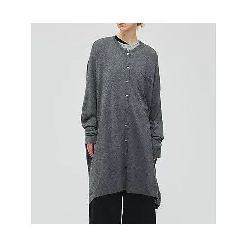 【ミズイロ インド/mizuiro ind】のハイゲージスタンドカラーワンピース インテリア・キッズ・メンズ・レディースファッション・服の通販 founy(ファニー) 　ファッション　Fashion　レディースファッション　Fashion for Women　ワンピース　Dresses　シンプル　Simple, Minimal　スタンド　Stand Collar, Upright Stand　スリット　Slit, Slit Detail　フロント　Front, Front Design　ベーシック　Basic, Essential　ポケット　Pocket, Pocket Detail　人気　Popular, Best Seller　今季　This Season, Current Season　再入荷　Restock / Back in Stock　グレー|ID: prp329100004754102 ipo3291000000034387831