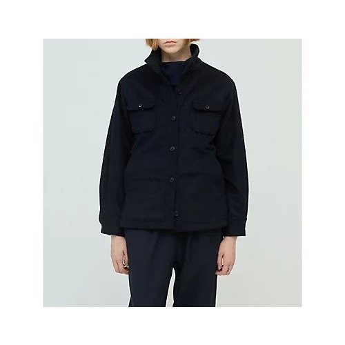 【ミズイロ インド/mizuiro ind】のバックボアシャツジャケット インテリア・キッズ・メンズ・レディースファッション・服の通販 founy(ファニー) 　ファッション　Fashion　レディースファッション　Fashion for Women　アウター　Coat / Outerwear Collection　レディースジャケット・軽アウター　Jackets　ショート　Short, Short Length　スリット　Slit, Slit Detail　ハイネック　High Neck, Mock Neck　フロント　Front, Front Design　ポケット　Pocket, Pocket Detail　ネイビー|ID: prp329100004754106 ipo3291000000034387853