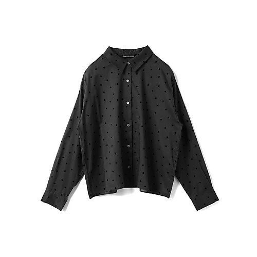 【ミズイロ インド/mizuiro ind】のフロッキードットプリントシャツ 人気、トレンドファッション・服の通販 founy(ファニー)  ファッション Fashion レディースファッション Fashion for Women トップス・カットソー Cut & Sew Tops シャツ・ブラウス・オフィスカジュアル Elegant Blouses & Button-Ups ドット Polka Dot, Dot Pattern ベロア Velour, Soft Velvet 人気 Popular, Best Seller 冬 Winter / This Winter other-2|ID: prp329100004755372 ipo3291000000034397016
