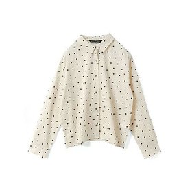 【ミズイロ インド/mizuiro ind】 フロッキードットプリントシャツ人気、トレンドファッション・服の通販 founy(ファニー) ファッション Fashion レディースファッション Fashion for Women トップス・カットソー Cut & Sew Tops シャツ・ブラウス・オフィスカジュアル Elegant Blouses & Button-Ups ドット Polka Dot, Dot Pattern ベロア Velour, Soft Velvet 人気 Popular, Best Seller 冬 Winter / This Winter |ID:prp329100004755372