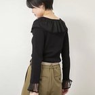 【ノーリーズソフィー/NOLLEY'S sophi】の《手洗い可能》シアーフリル総針プルオーバー ブラック|ID: prp329100004755395 ipo3291000000034397175