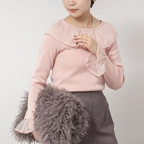 【ノーリーズソフィー/NOLLEY'S sophi】の《手洗い可能》シアーフリル総針プルオーバー インテリア・キッズ・メンズ・レディースファッション・服の通販 founy(ファニー) https://founy.com/ ファッション Fashion レディースファッション Fashion for Women トップス・カットソー Cut & Sew Tops カジュアルプルオーバー・ニットトップス Pullovers & Knit Tops / Casual Pullovers 2025年 2025 2025-2026秋冬・A/W Autumn/Winter 2025–26 AW25–26 シアー Sheer, See-Through ジャケット Jacket, Outerwear フリル Frill, Ruffle |ID: prp329100004755395 ipo3291000000035165600