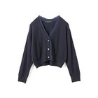 【ミズイロ インド/mizuiro ind】のシフォンフリルVネックカーディガン ネイビー|ID: prp329100004755402 ipo3291000000035310563