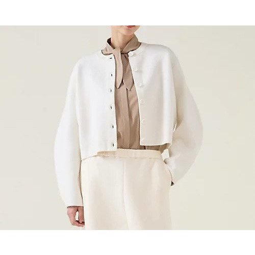 【マルティニーク/martinique】のダブルフェイスニットカーディガン インテリア・キッズ・メンズ・レディースファッション・服の通販 founy(ファニー)  ファッション Fashion レディースファッション Fashion for Women トップス・カットソー Cut & Sew Tops ニット Knit Tops & Sweaters カーディガン・羽織り Layered Style Cardigans おすすめ Recommended / Our Picks インナー Innerwear カーディガン Cardigan, Knitwear コンパクト Compact, Small Size バランス Balance, Style Balance ホワイト|ID: prp329100004755405 ipo3291000000034397260