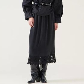 【マルティニーク/martinique】 キュプラリバーレーススカート(セットアップ可)人気、トレンドファッション・服の通販 founy(ファニー) ファッション Fashion レディースファッション Fashion for Women セットアップ Matching Sets スカート・ミニ/ミディ/マキシ Skirts / Mini, Midi & Maxi Skirts おすすめ Recommended / Our Picks キュプラ Cupro, Eco Fabric ギャザー Gathered, Ruffled サテン Satin, Glossy Fabric シンプル Simple, Minimal セットアップ Set-Up, Coordinated Outfit フランス France, French レース Lace, Lace Fabric |ID:prp329100004755407