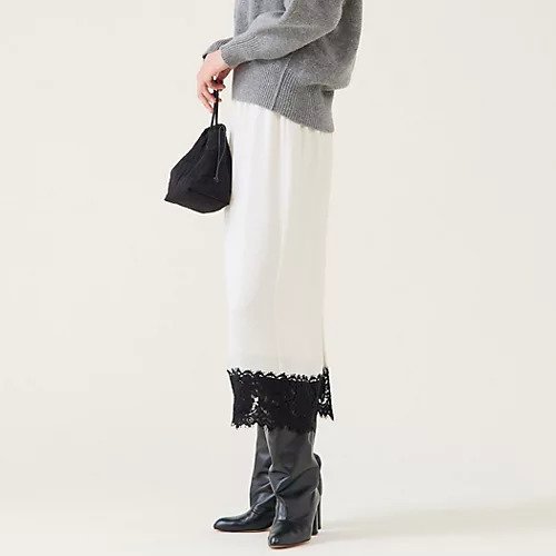 【マルティニーク/martinique】のキュプラリバーレーススカート(セットアップ可) 人気、トレンドファッション・服の通販 founy(ファニー)  ファッション Fashion レディースファッション Fashion for Women セットアップ Matching Sets スカート・ミニ/ミディ/マキシ Skirts / Mini, Midi & Maxi Skirts おすすめ Recommended / Our Picks キュプラ Cupro, Eco Fabric ギャザー Gathered, Ruffled サテン Satin, Glossy Fabric シンプル Simple, Minimal セットアップ Set-Up, Coordinated Outfit フランス France, French レース Lace, Lace Fabric other-2|ID: prp329100004755407 ipo3291000000034397276