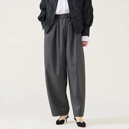 【マルティニーク/martinique】の梳毛ギャババレルパンツ インテリア・キッズ・メンズ・レディースファッション・服の通販 founy(ファニー)  ファッション Fashion レディースファッション Fashion for Women パンツ Pants & Trousers おすすめ Recommended / Our Picks クラシック Classic, Timeless Style センター Center, Center Line 今季 This Season, Current Season グレー|ID: prp329100004755416 ipo3291000000034397327