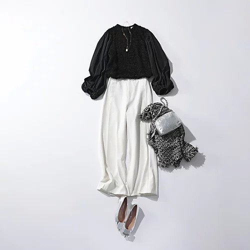 【エクラ/eclat】の【三尋木奈保さんコラボ】ボリューム袖ジャカードブラウス 人気、トレンドファッション・服の通販 founy(ファニー) 　ファッション　Fashion　レディースファッション　Fashion for Women　トップス・カットソー　Cut & Sew Tops　シャツ・ブラウス・オフィスカジュアル　Elegant Blouses & Button-Ups　コラボ　Collaboration, Collab　コンパクト　Compact, Small Size　ジャカード／ジャガード　Jacquard, Woven Pattern　フォルム　Silhouette, Form　リュクス　Luxury, Elegant, High-End, Chic　エレガント 上品　Elegant　別注　Limited Edition, Custom Order　洗える　Machine Washable　other-2|ID: prp329100004756500 ipo3291000000034825950