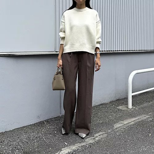 【スローン/SLOANE】の【Marisol別注】ファインウールクルーネックニット 人気、トレンドファッション・服の通販 founy(ファニー) 　ファッション　Fashion　レディースファッション　Fashion for Women　トップス・カットソー　Cut & Sew Tops　ニット　Knit Tops & Sweaters　ボトム　Bottoms, Lower Wear　人気　Popular, Best Seller　別注　Limited Edition, Custom Order　other-3|ID: prp329100004756505 ipo3291000000034408165