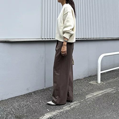 【スローン/SLOANE】の【Marisol別注】ファインウールクルーネックニット 人気、トレンドファッション・服の通販 founy(ファニー) 　ファッション　Fashion　レディースファッション　Fashion for Women　トップス・カットソー　Cut & Sew Tops　ニット　Knit Tops & Sweaters　ボトム　Bottoms, Lower Wear　人気　Popular, Best Seller　別注　Limited Edition, Custom Order　other-3|ID: prp329100004756505 ipo3291000000035468439