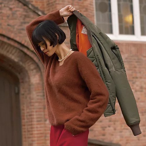 【エムセブンデイズ/M7days】の【辻 直子さんコラボ】 フォックスカシミアVネックニット 人気、トレンドファッション・服の通販 founy(ファニー)  ファッション Fashion レディースファッション Fashion for Women トップス・カットソー Cut & Sew Tops ニット Knit Tops & Sweaters Vネックトップス V-Neck Tops / V-Cut Neckline Shirts コラボ Collaboration, Collab スリット Slit, Slit Detail センター Center, Center Line 定番 Standard, Basic Item フォックス Fox, Fox Fur ベーシック Basic, Essential ミックス Mix, Mixed Style 冬 Winter / This Winter other-2|ID: prp329100004756514 ipo3291000000034408210