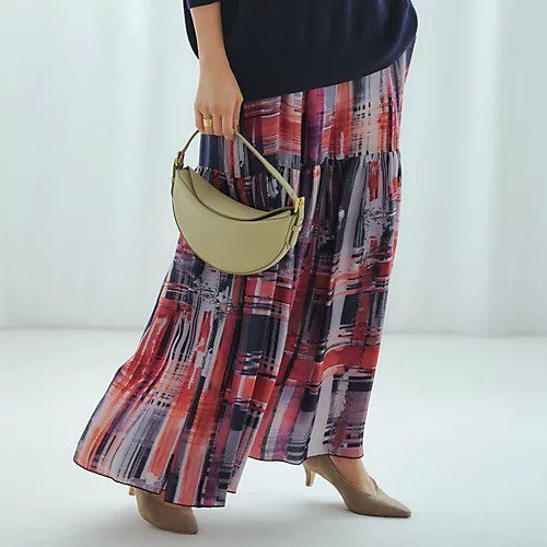 【サクラ/SACRA】のBRUSH PAINTING PLAID スカート 人気、トレンドファッション・服の通販 founy(ファニー)  ファッション Fashion レディースファッション Fashion for Women スカート Skirts シンプル Simple, Minimal チェック Check, Plaid, Tartan ティアードスカート Tiered Skirt, Flounced Skirt ドレープ Drape, Draping Fabric バランス Balance, Style Balance マキシ Maxi, Full Length 冬 Winter / This Winter 手描き Hand-Drawn, Illustrated 楽ちん Easy Fit, Comfortable other-2|ID: prp329100004756531 ipo3291000000034408331