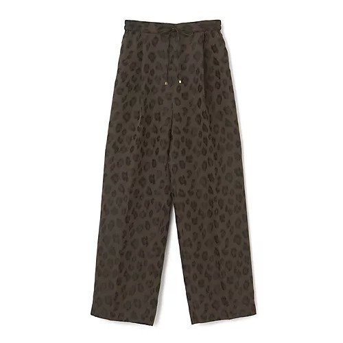【イーバイエクラ/E by eclat】のレオパードジャカードパンツ インテリア・キッズ・メンズ・レディースファッション・服の通販 founy(ファニー) 　ファッション　Fashion　レディースファッション　Fashion for Women　パンツ　Pants & Trousers　エレガント 上品　Elegant　ジャカード／ジャガード　Jacquard, Woven Pattern　センター　Center, Center Line　フィット　Fit, Slim Fit　レオパード　Leopard, Animal Print　洗える　Machine Washable　ブラウン|ID: prp329100004756535 ipo3291000000034408366