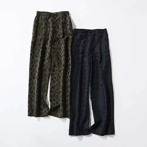 【イーバイエクラ/E by eclat】のレオパードジャカードパンツ 人気、トレンドファッション・服の通販 founy(ファニー) 　ファッション　Fashion　レディースファッション　Fashion for Women　パンツ　Pants & Trousers　エレガント 上品　Elegant　ジャカード／ジャガード　Jacquard, Woven Pattern　センター　Center, Center Line　フィット　Fit, Slim Fit　レオパード　Leopard, Animal Print　洗える　Machine Washable　other-3|ID: prp329100004756535 ipo3291000000034545067