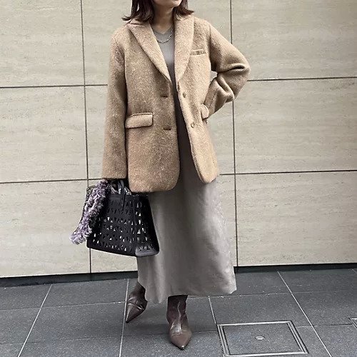 【イーバイエクラ/E by eclat】のVネックコクーンワンピース 人気、トレンドファッション・服の通販 founy(ファニー)  ファッション Fashion レディースファッション Fashion for Women ワンピース Dresses スリット Slit, Slit Detail デコルテ Décolleté, Neckline エレガント 上品 Elegant 洗える Machine Washable other-3|ID: prp329100004756544 ipo3291000000034410058