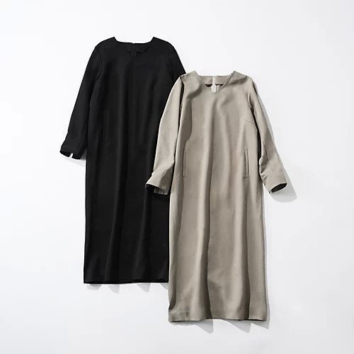 【イーバイエクラ/E by eclat】のVネックコクーンワンピース 人気、トレンドファッション・服の通販 founy(ファニー) ファッション Fashion レディースファッション Fashion for Women ワンピース Dresses スリット Slit, Slit Detail デコルテ Décolleté, Neckline エレガント 上品 Elegant 洗える Machine Washable other-3|ID: prp329100004756544 ipo3291000000034545072