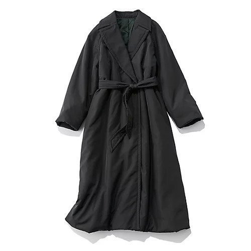 【エムセブンデイズ/M7days】の中綿入りトレンチロングコート インテリア・キッズ・メンズ・レディースファッション・服の通販 founy(ファニー)  ファッション Fashion レディースファッション Fashion for Women アウター Coat / Outerwear Collection コート・ロングコート・ピーコート Long Coats, Peacoats & More ショート Short, Short Length ロング Long, Long-Length ブラック|ID: prp329100004756571 ipo3291000000034408691