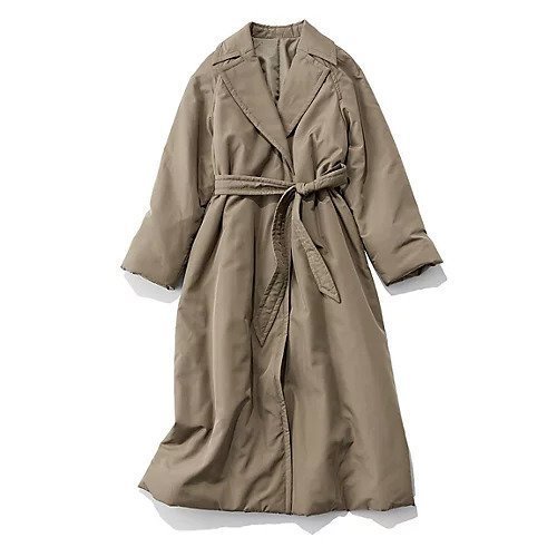 【エムセブンデイズ/M7days】の中綿入りトレンチロングコート インテリア・キッズ・メンズ・レディースファッション・服の通販 founy(ファニー)  ファッション Fashion レディースファッション Fashion for Women アウター Coat / Outerwear Collection コート・ロングコート・ピーコート Long Coats, Peacoats & More ショート Short, Short Length ロング Long, Long-Length グレージュ|ID: prp329100004756571 ipo3291000000034408693