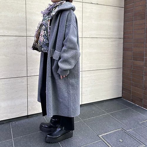 【エクラ/eclat】のメリノウールニットコート 人気、トレンドファッション・服の通販 founy(ファニー)  ファッション Fashion レディースファッション Fashion for Women アウター Coat / Outerwear Collection コート・ロングコート・ピーコート Long Coats, Peacoats & More エアリー Airy Texture フラップ Flap, Flap Pocket ポケット Pocket, Pocket Detail エレガント 上品 Elegant 別注 Limited Edition, Custom Order other-3|ID: prp329100004756577 ipo3291000000034408729