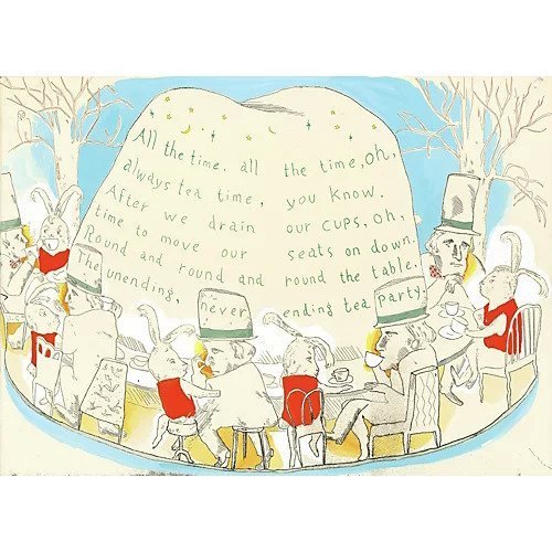 【山本容子作/Yamamoto Yoko / GOODS】の『never ending tea party』銅版画 手彩色 インテリア・キッズ・メンズ・レディースファッション・服の通販 founy(ファニー)  雑誌掲載アイテム Magazine Picks & Fashion Features ファッション雑誌 Fashion Magazines エクラ eclat コレクション Collection, Seasonal Line 12月号 December Issue 雑誌 Magazine, Fashion Magazine -|ID: prp329100004756589 ipo3291000000034408797