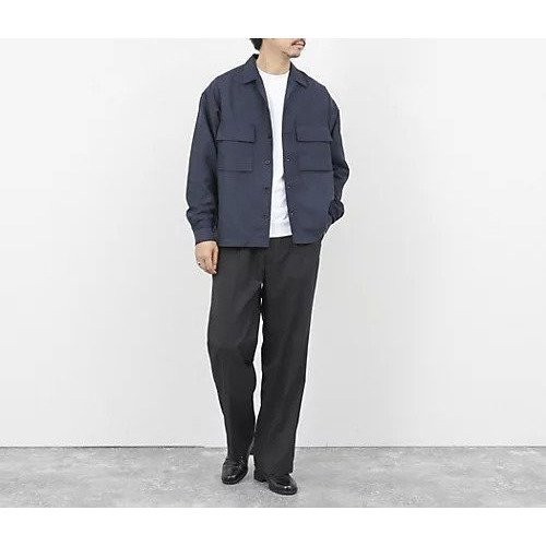 【ノーリーズ グッドマン/NOLLEY'S goodman / MEN】のポリスエード シャツブルゾン 25AW 人気、トレンドファッション・服の通販 founy(ファニー) 　ファッション　Fashion　メンズファッション　Fashion for Men　2025年　2025　2025-2026秋冬・A/W　Autumn/Winter 2025–26 AW25–26　なめらか　Smooth, Silky Texture　スラックス　Slacks, Dress Pants　デニム　Denim, Jeans Material　フラップ　Flap, Flap Pocket　ブルゾン　Blouson, Bomber Jacket　ポケット　Pocket, Pocket Detail　ミリタリー　Military, Army Style　ロング　Long, Long-Length　エレガント 上品　Elegant　other-2|ID: prp329100004756606 ipo3291000000034408884