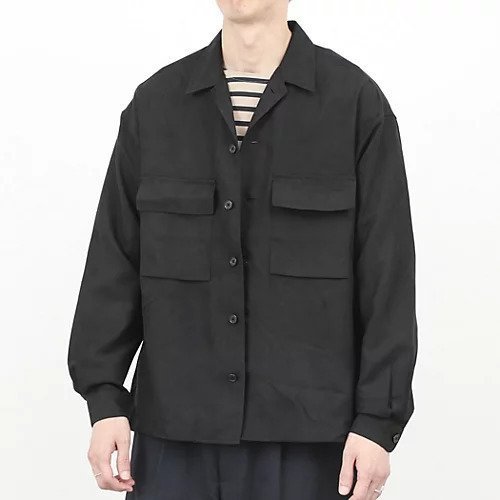 【ノーリーズ グッドマン/NOLLEY'S goodman / MEN】のポリスエード シャツブルゾン 25AW インテリア・キッズ・メンズ・レディースファッション・服の通販 founy(ファニー) https://founy.com/ ファッション Fashion メンズファッション Fashion for Men 2025年 2025 2025-2026秋冬・A/W Autumn/Winter 2025–26 AW25–26 なめらか Smooth, Silky Texture スラックス Slacks, Dress Pants デニム Denim, Jeans Material フラップ Flap, Flap Pocket ブルゾン Blouson, Bomber Jacket ポケット Pocket, Pocket Detail ミリタリー Military, Army Style ロング Long, Long-Length エレガント 上品 Elegant |ID: prp329100004756606 ipo3291000000034897690