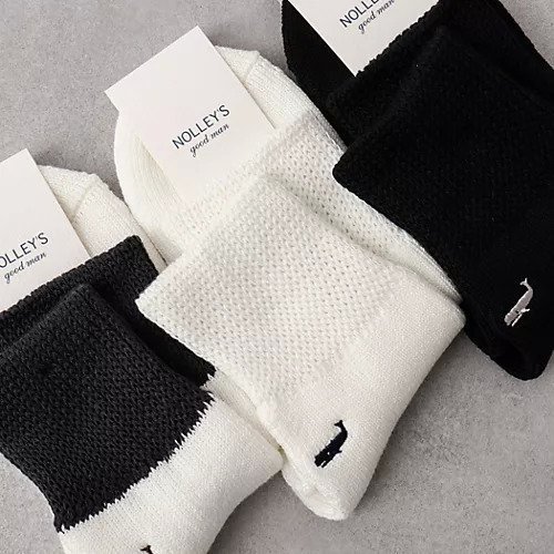 【ノーリーズ グッドマン/NOLLEY'S goodman / MEN】の別注クジラクォーターパイルソックス インテリア・キッズ・メンズ・レディースファッション・服の通販 founy(ファニー) 　ファッション　Fashion　メンズファッション　Fashion for Men　くるぶし　Ankle-Length　サンダル　Sandals, Summer Shoes　シンプル　Simple, Minimal　スニーカー　Sneakers, Trainers　ソックス　Socks, Hosiery　別注　Limited Edition, Custom Order　日本製　Made In Japan　オフホワイト|ID: prp329100004756631 ipo3291000000034409038