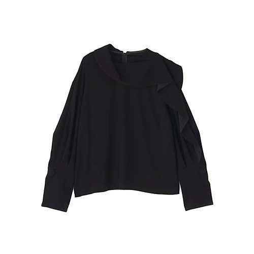 【アドーア/ADORE】のバックサテンジョーゼットブラウス インテリア・キッズ・メンズ・レディースファッション・服の通販 founy(ファニー) 　ファッション　Fashion　レディースファッション　Fashion for Women　トップス・カットソー　Cut & Sew Tops　シャツ・ブラウス・オフィスカジュアル　Elegant Blouses & Button-Ups　バッグ　Bags　おすすめ　Recommended / Our Picks　アシンメトリー　Asymmetrical Style　カフス　Cuff Design　スタンダード　Standard, Basic　スリーブ　Sleeve, Long Sleeve / Short Sleeve　ドレープ　Drape, Draping Fabric　バランス　Balance, Style Balance　フィット　Fit, Slim Fit　ラッフル　Ruffle, Frill　エレガント 上品　Elegant　冬　Winter / This Winter　A/W・秋冬　Autumn/Winter　ビジネス 仕事 通勤　Business / Work / Commuting　ブラック|ID: prp329100004757750 ipo3291000000035416119