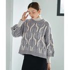 【スタイルデリ/STYLE DELI】のゆる編みランダムケーブルニットトップス ブルーグレー|ID: prp329100004757759 ipo3291000000036313294