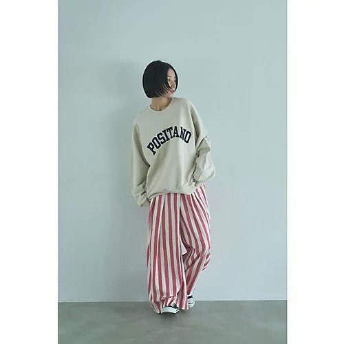 【マージュール/marjour】のPOSITANO SWEAT 人気、トレンドファッション・服の通販 founy(ファニー)  ファッション Fashion レディースファッション Fashion for Women トップス・カットソー Cut & Sew Tops レディースパーカー・カジュアルフーディー Casual Hoodies & Sweatshirts スウェット・クルーネックトップス Sweatshirts & Crewnecks / Relaxed Fit Sweat Tops ショルダー Shoulder, Shoulder Strap スウェット / スエット Sweatshirt, Sweatwear ストライプ Stripe, Striped Pattern ストレッチ Stretch, Stretchy Fabric デニム Denim, Jeans Material ドロップ Drop Shoulder, Dropped Style 定番 Standard, Basic Item バランス Balance, Style Balance ポケット Pocket, Pocket Detail ワイド Wide, Wide Fit other-2|ID: prp329100004757762 ipo3291000000034420235