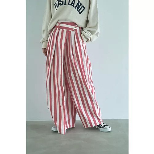【マージュール/marjour】のSTRIPED WRAP WIDE PANTS 人気、トレンドファッション・服の通販 founy(ファニー) ファッション Fashion レディースファッション Fashion for Women パンツ Pants & Trousers インナー Innerwear シンプル Simple, Minimal ジャケット Jacket, Outerwear スウェット / スエット Sweatshirt, Sweatwear ストライプ Stripe, Striped Pattern ストレッチ Stretch, Stretchy Fabric とろみ Fluid, Flowy Fabric タイツ Tights, Legwear ツイル Twist, Twisted Detail フォルム Silhouette, Form プリント Print, Printed Pattern ポケット Pocket, Pocket Detail 無地 Plain, Solid Color ラップ Wrap, Wrap Design ループ Loop, Loop Knit レギンス Leggings, Stretch Pants ワイド Wide, Wide Fit 冬 Winter / This Winter おすすめ Recommended / Our Picks 夏 Summer other-1|ID: prp329100004757766 ipo3291000000034420268