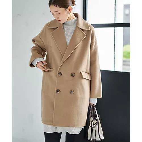 【スタイルデリ/STYLE DELI】の【LUXE】ミドル丈リバーPコート 人気、トレンドファッション・服の通販 founy(ファニー) 　ファッション　Fashion　レディースファッション　Fashion for Women　アウター　Coat / Outerwear Collection　コート・ロングコート・ピーコート　Long Coats, Peacoats & More　Pコート　Pea Coats　イエロー　Yellow　オレンジ　Orange　軽量　Lightweight, Ultra Light　スニーカー　Sneakers, Trainers　スリット　Slit, Slit Detail　皿　Plate, Dish　ダブル　Double, Double-Breasted　ダメージ　Distressed, Destroyed　チェスターコート　Chester Coat, Long Coat　人気　Popular, Best Seller　バランス　Balance, Style Balance　フェイス　Face, Facial Design　フラップ　Flap, Flap Pocket　フロント　Front, Front Design　ポケット　Pocket, Pocket Detail　ミックス　Mix, Mixed Style　ミドル　Middle Length, Mid Height　リバーシブル　Reversible, Two-Sided　ロング　Long, Long-Length　おすすめ　Recommended / Our Picks　エレガント 上品　Elegant　 other-1|ID: prp329100004757795 ipo3291000000034420457