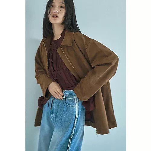 【マージュール/marjour】のFAKE SUEDE BLOUSON インテリア・キッズ・メンズ・レディースファッション・服の通販 founy(ファニー) https://founy.com/ ファッション Fashion レディースファッション Fashion for Women アウター Coat / Outerwear Collection ブルゾンジャケット・スポーティアウター Blouson Jackets 秋 Autumn コクーン Cocoon, Cocoon Silhouette シンプル Simple, Minimal ストレッチ Stretch, Stretchy Fabric ダウン Down, Puffer なめらか Smooth, Silky Texture ボックス Boxy, Box Shape ポケット Pocket, Pocket Detail |ID: prp329100004757798 ipo3291000000034420482
