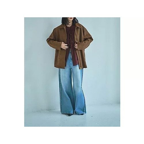 【マージュール/marjour】のFAKE SUEDE BLOUSON 人気、トレンドファッション・服の通販 founy(ファニー)  ファッション Fashion レディースファッション Fashion for Women アウター Coat / Outerwear Collection ブルゾンジャケット・スポーティアウター Blouson Jackets なめらか Smooth, Silky Texture コクーン Cocoon, Cocoon Silhouette シンプル Simple, Minimal ストレッチ Stretch, Stretchy Fabric ダウン Down, Puffer ボックス Boxy, Box Shape ポケット Pocket, Pocket Detail 秋 Autumn other-2|ID: prp329100004757798 ipo3291000000034420485