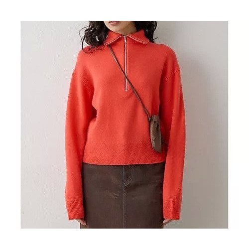 【ウィムガゼット/Whim Gazette】のウールカシミヤZIPニットプルオーバー 人気、トレンドファッション・服の通販 founy(ファニー) 　ファッション　Fashion　レディースファッション　Fashion for Women　トップス・カットソー　Cut & Sew Tops　ニット　Knit Tops & Sweaters　カジュアルプルオーバー・ニットトップス　Pullovers & Knit Tops / Casual Pullovers　2025年　2025　2025-2026秋冬・A/W　Autumn/Winter 2025–26 AW25–26　おすすめ　Recommended / Our Picks　オレンジ　Orange　ジップ　Zip, Zipper　スタイリッシュ　Stylish, Fashionable　セットアップ　Set-Up, Coordinated Outfit　ハイネック　High Neck, Mock Neck　フェミニン　Feminine, Girly　エレガント 上品　Elegant　冬　Winter / This Winter　秋　Autumn　 other-1|ID: prp329100004760565 ipo3291000000034451642