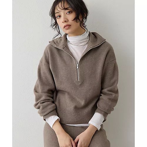 【ウィムガゼット/Whim Gazette】のウールカシミヤZIPニットプルオーバー インテリア・キッズ・メンズ・レディースファッション・服の通販 founy(ファニー) 　ファッション　Fashion　レディースファッション　Fashion for Women　トップス・カットソー　Cut & Sew Tops　ニット　Knit Tops & Sweaters　カジュアルプルオーバー・ニットトップス　Pullovers & Knit Tops / Casual Pullovers　2025年　2025　2025-2026秋冬・A/W　Autumn/Winter 2025–26 AW25–26　おすすめ　Recommended / Our Picks　オレンジ　Orange　ジップ　Zip, Zipper　スタイリッシュ　Stylish, Fashionable　セットアップ　Set-Up, Coordinated Outfit　ハイネック　High Neck, Mock Neck　フェミニン　Feminine, Girly　エレガント 上品　Elegant　冬　Winter / This Winter　秋　Autumn　モカ|ID: prp329100004760565 ipo3291000000034451648