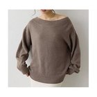 【ウィムガゼット/Whim Gazette】のウールカシミヤオフショルプルオーバー モカ|ID: prp329100004760568 ipo3291000000034451667