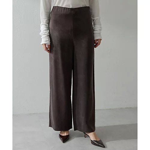 【ウィムガゼット/Whim Gazette】のフィブリルパンツ インテリア・キッズ・メンズ・レディースファッション・服の通販 founy(ファニー) 　ファッション　Fashion　レディースファッション　Fashion for Women　パンツ　Pants & Trousers　エレガント 上品　Elegant　ヴィンテージ　Vintage Style　キュプラ　Cupro, Eco Fabric　サテン　Satin, Glossy Fabric　ストレート　Straight, Straight Cut　とろみ　Fluid, Flowy Fabric　フィット　Fit, Slim Fit　ワイド　Wide, Wide Fit　2025年　2025　2025-2026秋冬・A/W　Autumn/Winter 2025–26 AW25–26　ブラウン|ID: prp329100004760586 ipo3291000000034451819