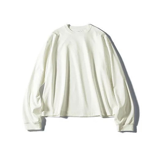 【トゥエルブクローゼット/12closet】の【石上美津江さんコラボ】【洗える】ボクシーロングスリーブTシャツ インテリア・キッズ・メンズ・レディースファッション・服の通販 founy(ファニー) 　ファッション　Fashion　レディースファッション　Fashion for Women　トップス・カットソー　Cut & Sew Tops　シャツ・ブラウス・オフィスカジュアル　Elegant Blouses & Button-Ups　ロングTシャツ・Tシャツ　Longline T-Shirts & Tees　なめらか　Smooth, Silky Texture　コラボ　Collaboration, Collab　シルケット　Silket, Silky Cotton　ドレープ　Drape, Draping Fabric　エレガント 上品　Elegant　洗える　Machine Washable　ホワイト|ID: prp329100004761712 ipo3291000000035606360
