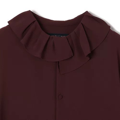 【マルティニーク/martinique】のアシンメトリーカラーブラウス 人気、トレンドファッション・服の通販 founy(ファニー) 　ファッション　Fashion　レディースファッション　Fashion for Women　トップス・カットソー　Cut & Sew Tops　シャツ・ブラウス・オフィスカジュアル　Elegant Blouses & Button-Ups　おすすめ　Recommended / Our Picks　アシンメトリー　Asymmetrical Style　カーディガン　Cardigan, Knitwear　センター　Center, Center Line　フォルム　Silhouette, Form　フリル　Frill, Ruffle　フロント　Front, Front Design　定番　Standard, Basic Item　洗える　Machine Washable　other-3|ID: prp329100004761721 ipo3291000000034461585