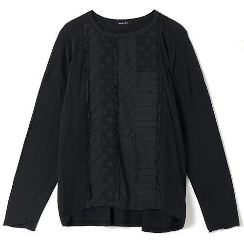 【パドカレ/pas de calais】の25AWルナファ天竺マテリアルMIX インテリア・キッズ・メンズ・レディースファッション・服の通販 founy(ファニー) 　ファッション　Fashion　レディースファッション　Fashion for Women　2025年　2025　2025-2026秋冬・A/W　Autumn/Winter 2025–26 AW25–26　カットオフ　Cut-Off Design　パッチワーク　Patchwork, Mixed Fabric　ミックス　Mix, Mixed Style　ロング　Long, Long-Length　洗える　Machine Washable　チャコール|ID: prp329100004761744 ipo3291000000034461758