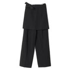 【プレインピープル/PLAIN PEOPLE】のウールリネンヘリンボンスカート付きスラックスパンツ チャコールグレー|ID: prp329100004761773 ipo3291000000034461941