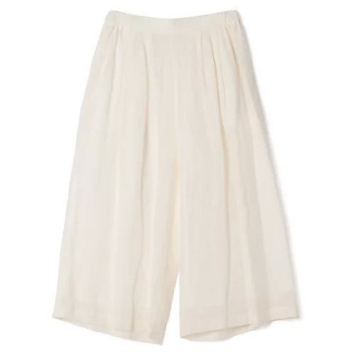 【プレインピープル/PLAIN PEOPLE】のナチュラルリネンガーゼワイドクロップドパンツ インテリア・キッズ・メンズ・レディースファッション・服の通販 founy(ファニー) 　ファッション　Fashion　レディースファッション　Fashion for Women　パンツ　Pants & Trousers　リネン　Linen, Linen Fabric　洗える　Machine Washable　オフホワイト|ID: prp329100004761779 ipo3291000000034461990