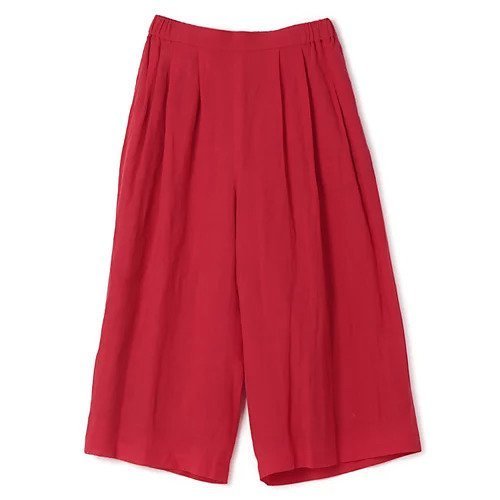 【プレインピープル/PLAIN PEOPLE】のナチュラルリネンガーゼワイドクロップドパンツ インテリア・キッズ・メンズ・レディースファッション・服の通販 founy(ファニー) 　ファッション　Fashion　レディースファッション　Fashion for Women　パンツ　Pants & Trousers　リネン　Linen, Linen Fabric　洗える　Machine Washable　レッド|ID: prp329100004761779 ipo3291000000034461992